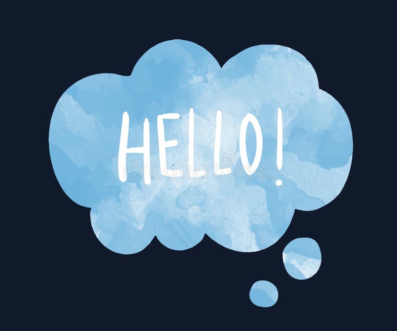 The word hello on a speech bubble vector vector illustration