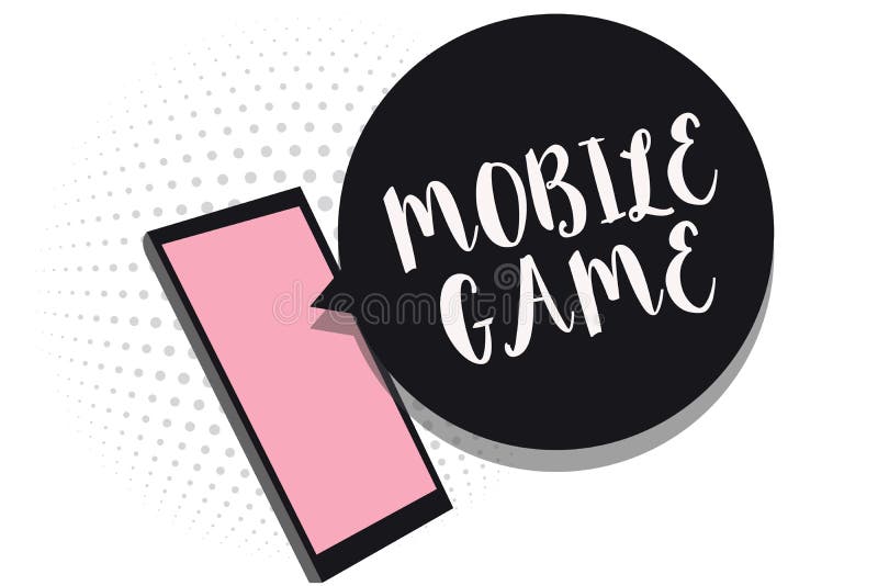 Word het schrijven tekst Mobiel Spel Het bedrijfsconcept want zij programma's onderhouden maakte om aan slimme de telefoonreceivi vector illustratie Word het schrijven tekst Mobiel Spel Het bedrijfsconcept want zij programma's onderhouden maakte om aan slimme de telefoonreceivi vector illustratie