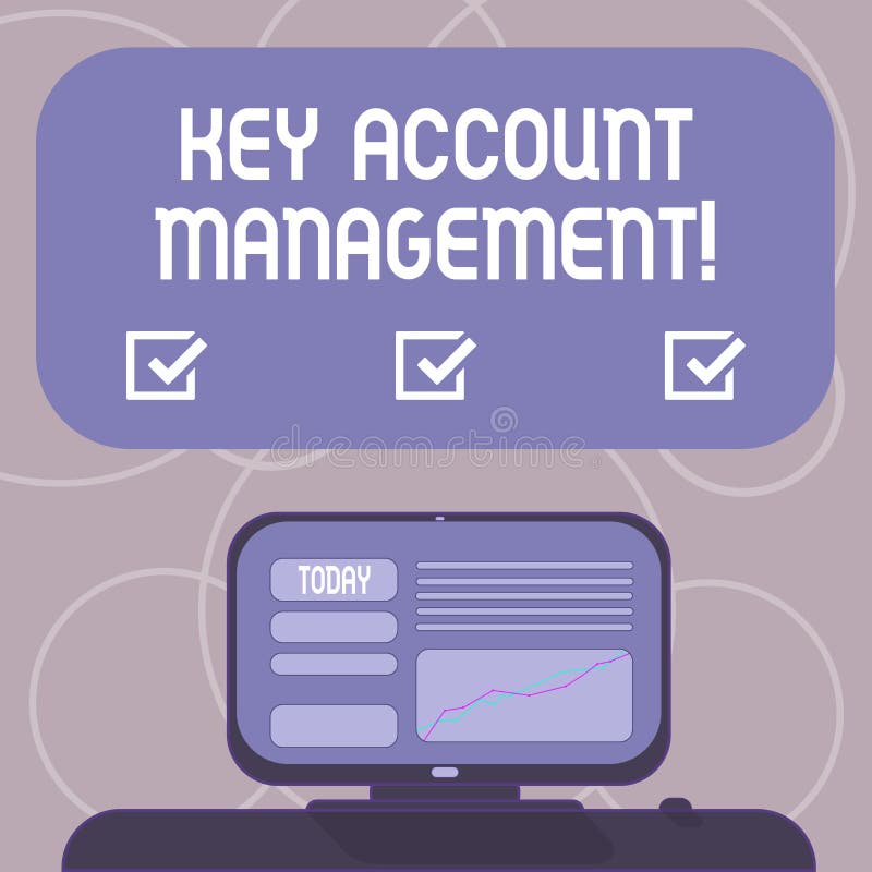 Word het schrijven tekst Zeer belangrijk Account management Bedrijfsconcept voor het Verkopen van producten aan grote klanten en stock illustratie Word het schrijven tekst Zeer belangrijk Account management Bedrijfsconcept voor het Verkopen van producten aan grote klanten en stock illustratie