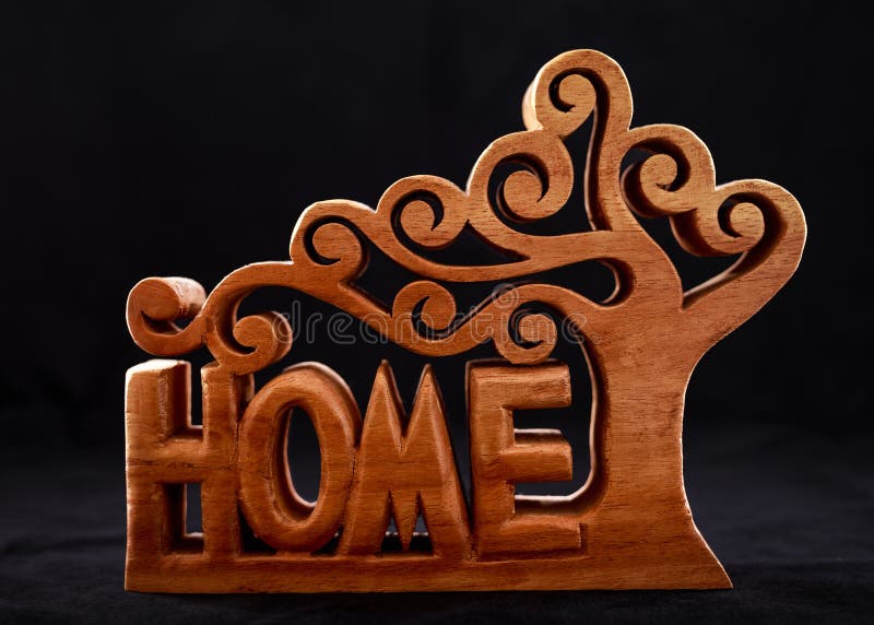 Word home made of the wooden decorative figure royalty free stock photography Word home made of the wooden decorative figure royalty free stock photography