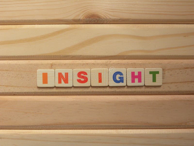 Word Insight on wood royalty free stock photography