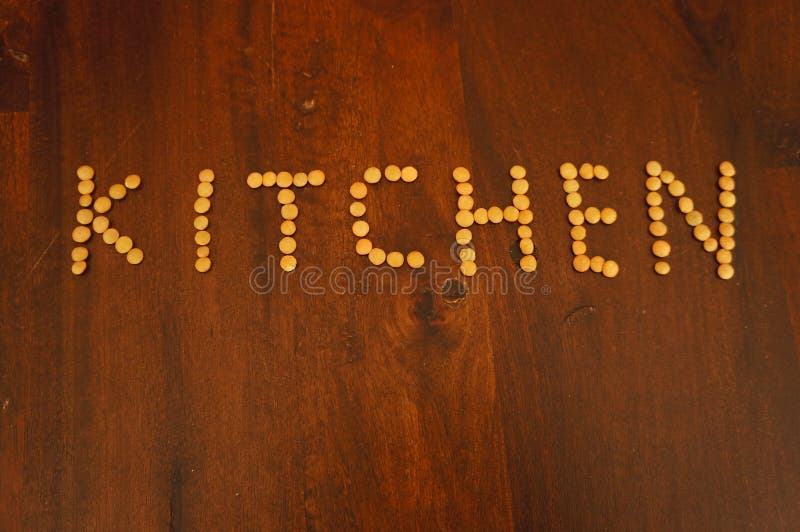 The word kitchen stock image. Image of wooden, lentils 29960533
