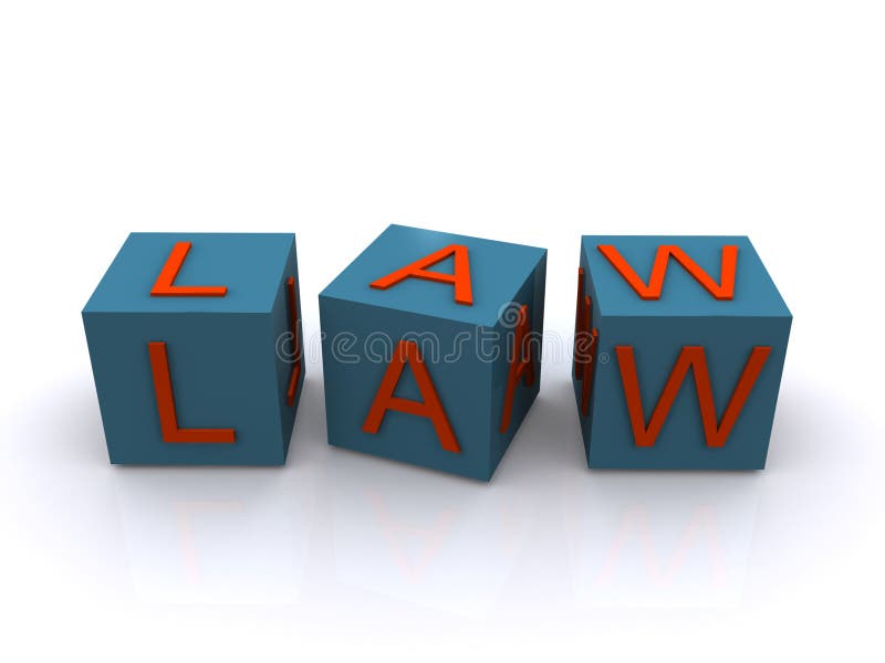 The word law on blocks stock illustration. Illustration of block 11783271