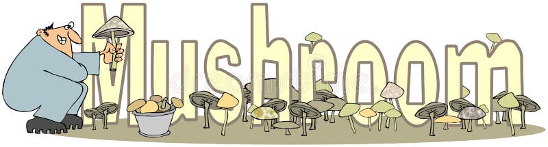 the-word-mushroom-stock-illustration-illustration-of-mushroom-97165837