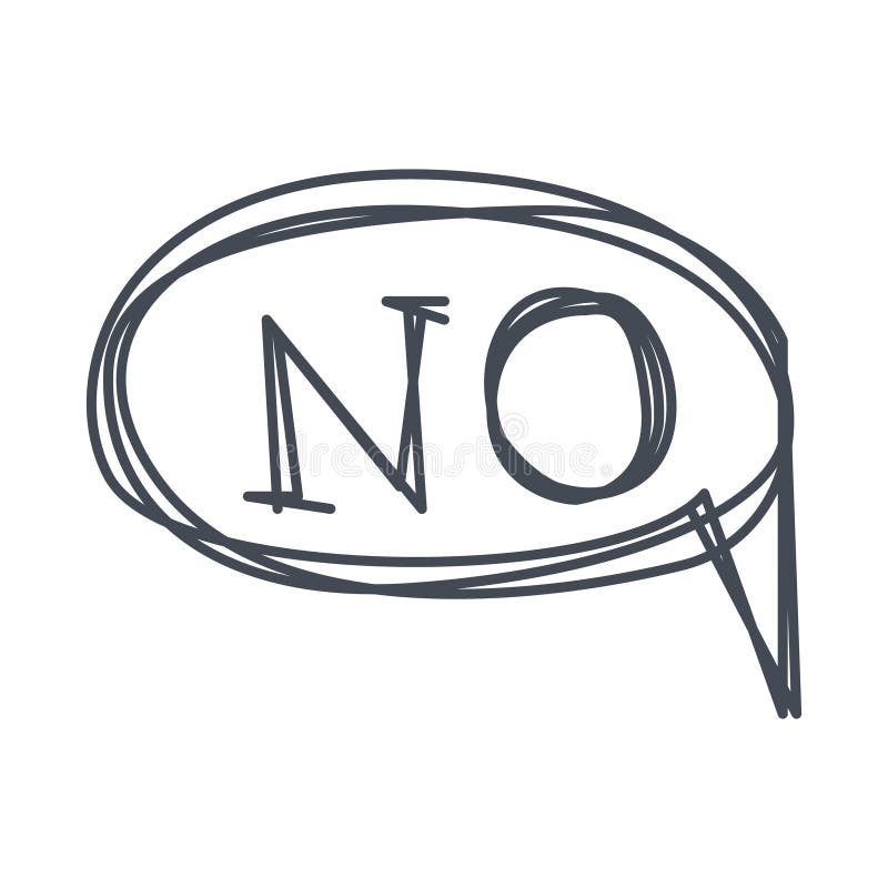 Word Nr, het Hand Getrokken Grappige Malplaatje van de Toespraakbel, isoleerde Zwart-wit Hand Getrokken Clipart-Voorwerp royalty-vrije illustratie Word Nr, het Hand Getrokken Grappige Malplaatje van de Toespraakbel, isoleerde Zwart-wit Hand Getrokken Clipart-Voorwerp royalty-vrije illustratie