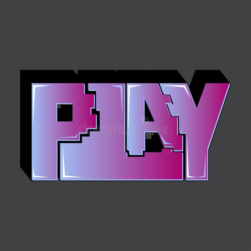 Play Pixel Word Stock Illustrations 461 Play Pixel Word Stock