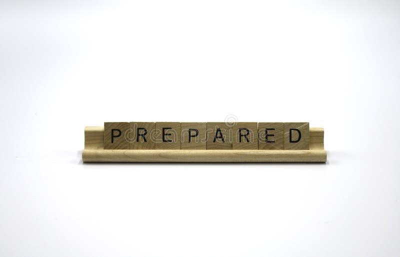 Word BE PREPARED And Crumpled Over Gently Lit Dark Background Stock word-be-prepared-and-crumpled-over-gently-lit-dark-background-stock