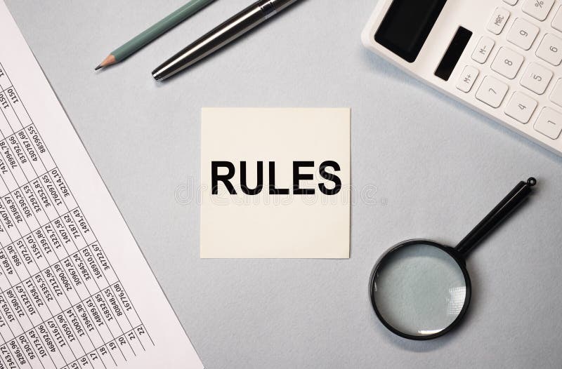 The word Rules stock image. Image of security, regulations 41445031