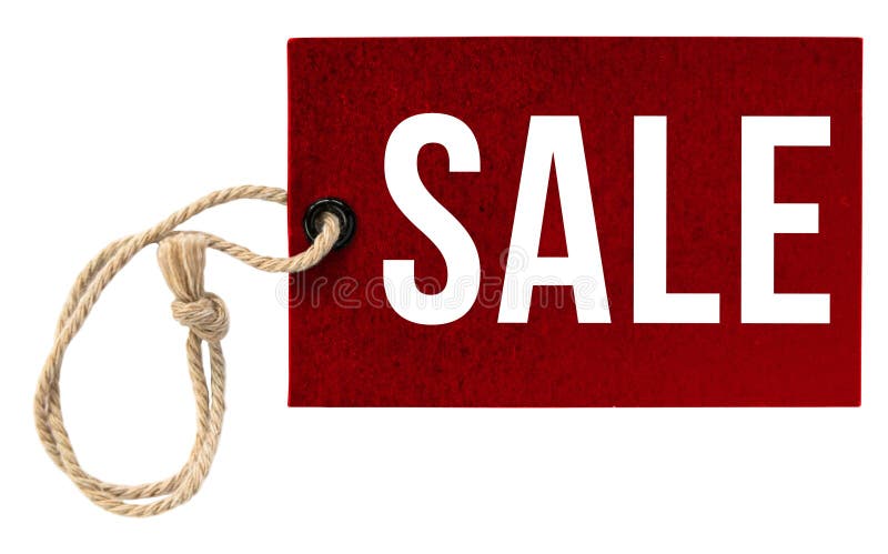 Word Sale on Tags on White Background Stock Image - Image of isolated