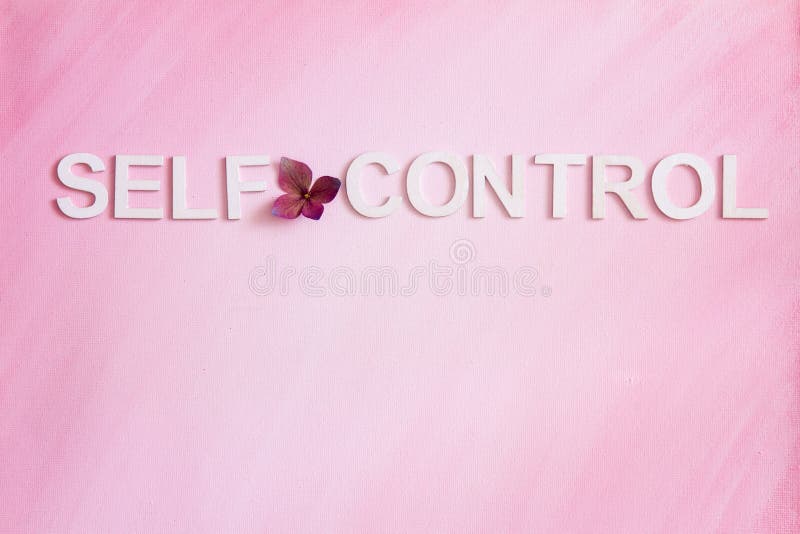 The Word, SELFCONTROL, Spelled in Capital Letters Written Horizontally