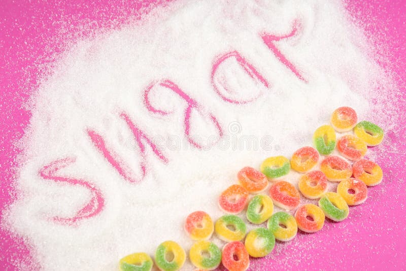 Word Sweets Made From Colorful Dragee Candies Stock Image Image of