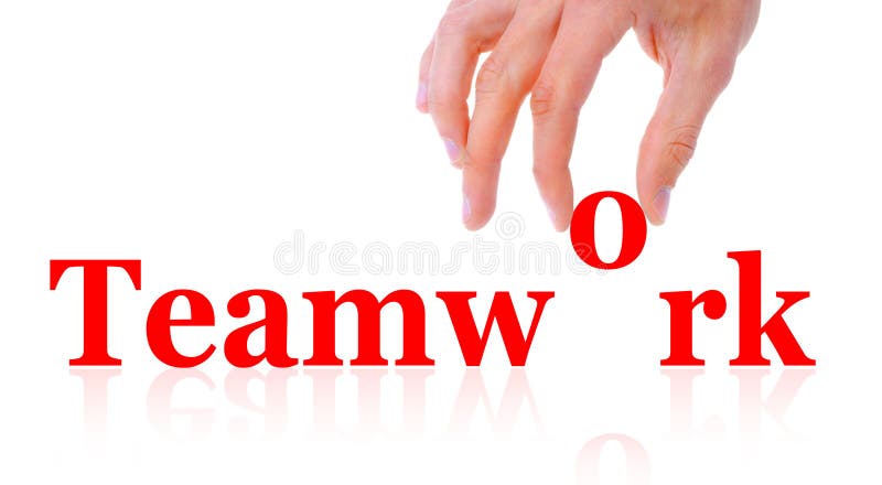 Word teamwork and hand stock photography Word teamwork and hand stock photography