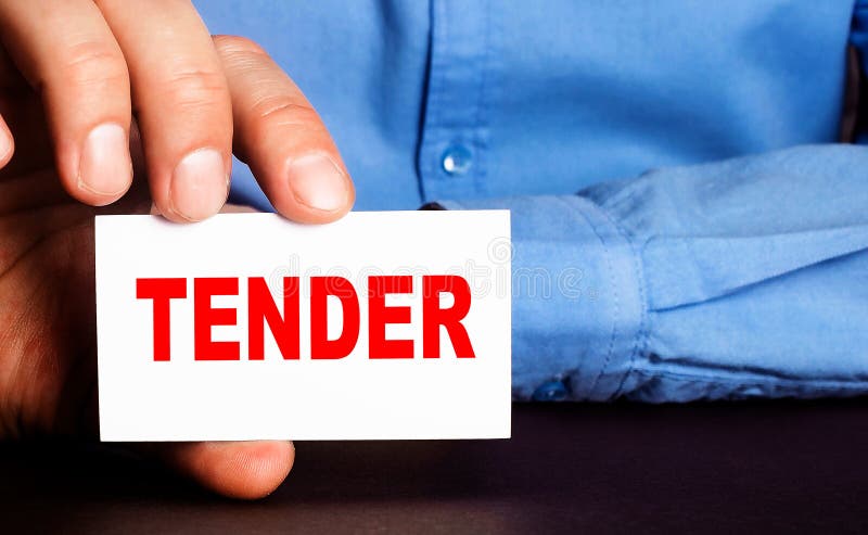 The Word TENDER Is Written On A White Card That A Man Holds In His Hand tender-meaning-youtube