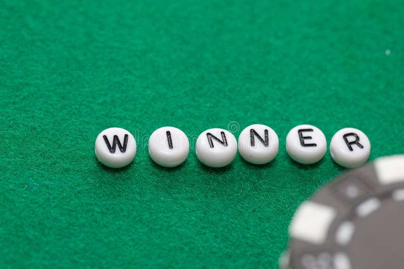 Word `winner` with Poker Chips and Money Stock Photo Image of leisure