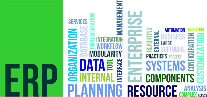 Woordwolk - ERP vector illustratie