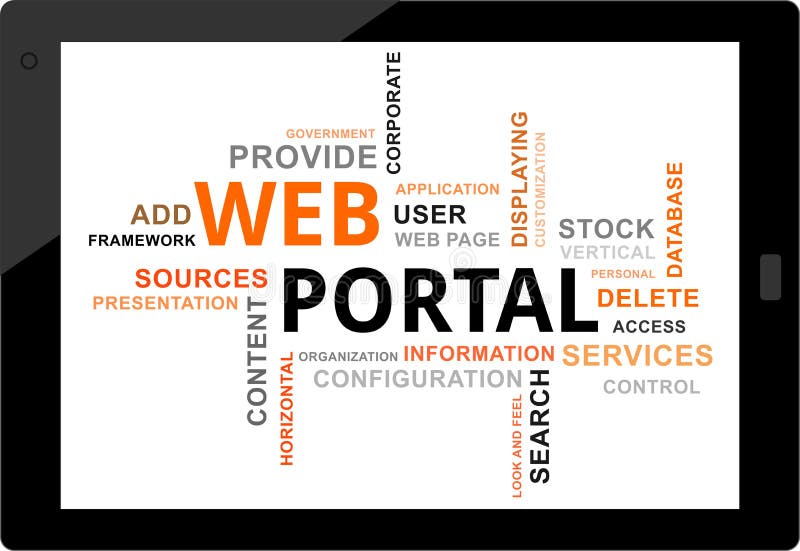 Word wolk - Webportaal royalty-vrije illustratie Word wolk - Webportaal royalty-vrije illustratie