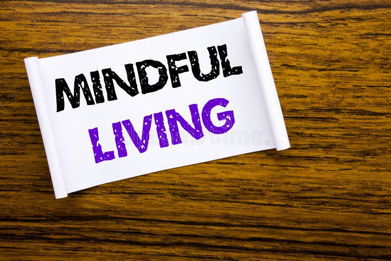 Word, writing Mindful Living. Business concept for Life Happy Awareness written on sticky note paper on the wooden wood structure royalty free stock photos Word, writing Mindful Living. Business concept for Life Happy Awareness written on sticky note paper on the wooden wood structure royalty free stock photos