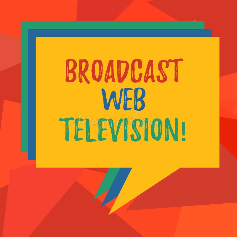 Word Writing Text Broadcast  Television. Business Concept for Media