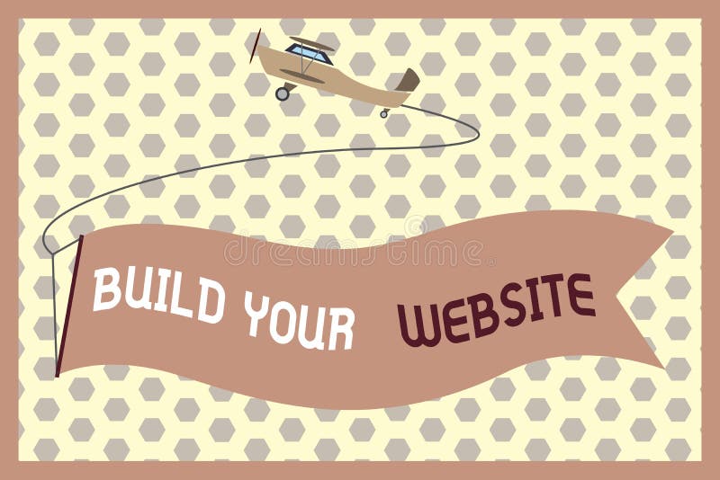 Word writing text Build Your Website. Business concept for Setting up an ecommerce system to market a business royalty free illustration Word writing text Build Your Website. Business concept for Setting up an ecommerce system to market a business royalty free illustration