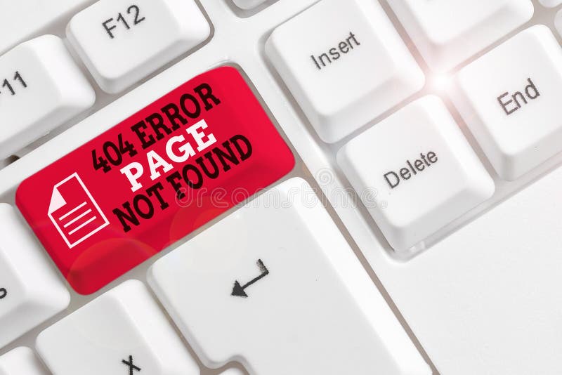 Word writing text 404 Error Page Not Found. Business concept for Webpage on Server has been Removed or Moved White pc royalty free stock photo
