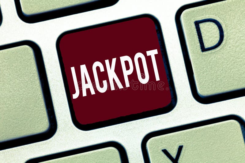 Word writing text Jackpot. Business concept for Large cash prize in game Lottery Big award Gambling related stock images Word writing text Jackpot. Business concept for Large cash prize in game Lottery Big award Gambling related stock images