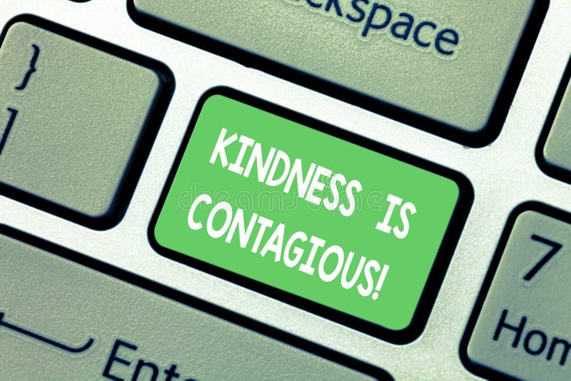 Word writing text Kindness Is Contagious. Business concept for it ignites the desire to reciprocate and pass it on stock photography