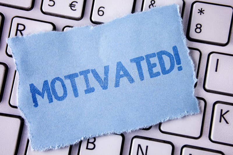Word writing text Motivated Motivational Call. Business concept for Willing to do something Inspired Confident written on Tear Sti stock photos Word writing text Motivated Motivational Call. Business concept for Willing to do something Inspired Confident written on Tear Sti stock photos