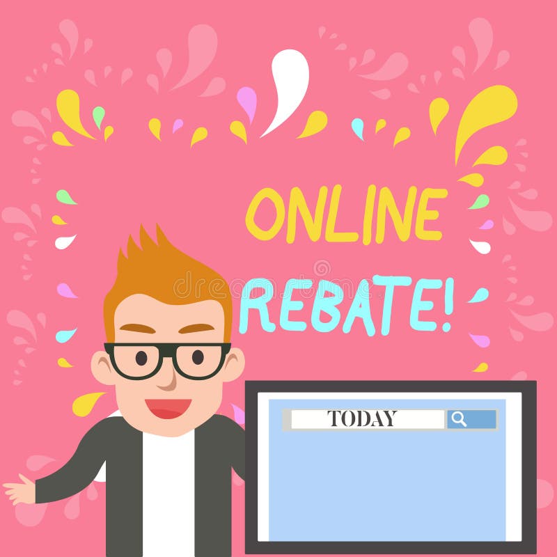 rebate-word-computer-laptop-screen-online-shopping-bargain-stock