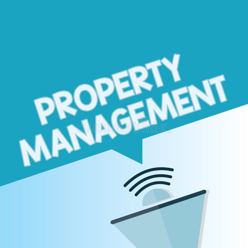 Word Writing Text Property Management. Business Concept for Overseeing