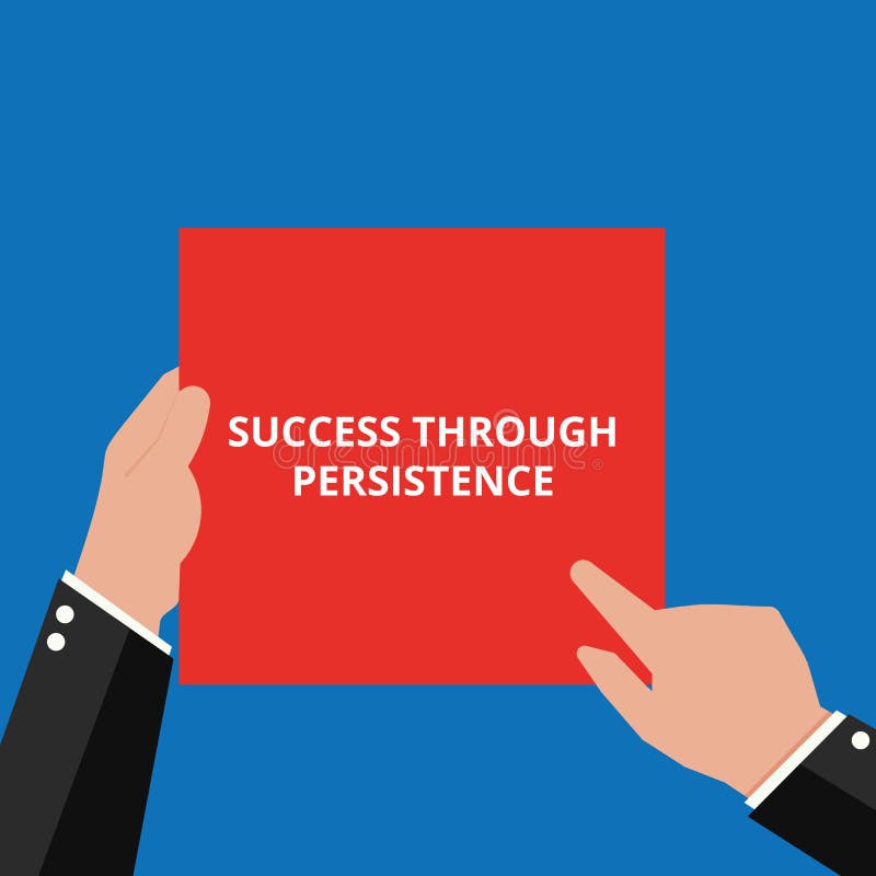 Word writing text Success Through Persistence vector illustration