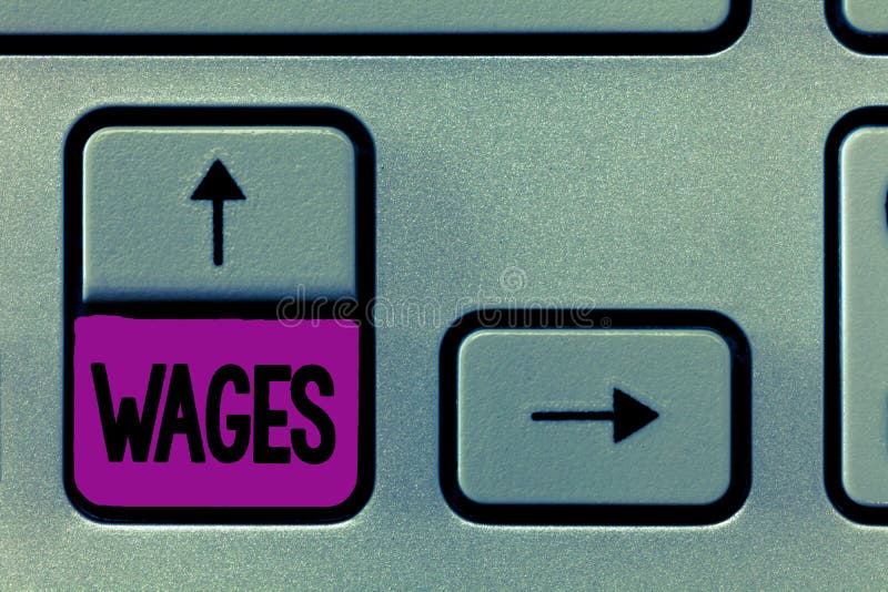 Word writing text Wages. Business concept for fixed regular payment earned for work or services paid on daily royalty free stock image Word writing text Wages. Business concept for fixed regular payment earned for work or services paid on daily royalty free stock image