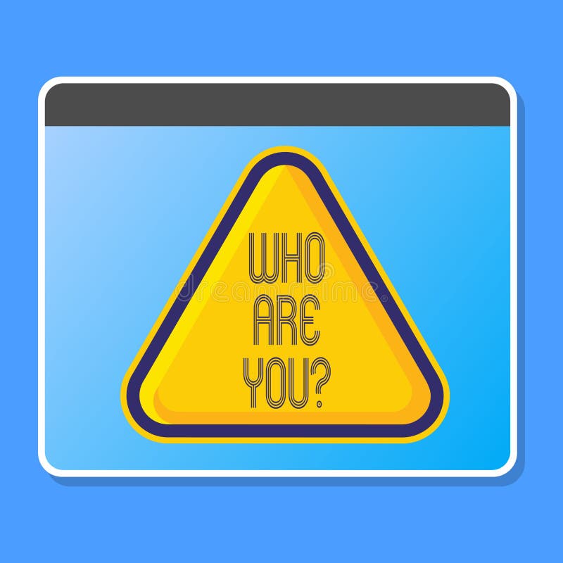Word Writing Text Who are You Question. Business Concept for Asking