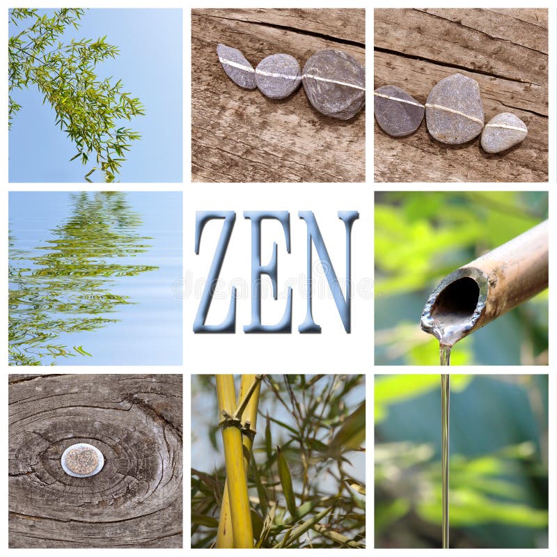 Zen word ответы. Дзен коллаж. Слово из бамбука. Дзен фонтан из бамбука.