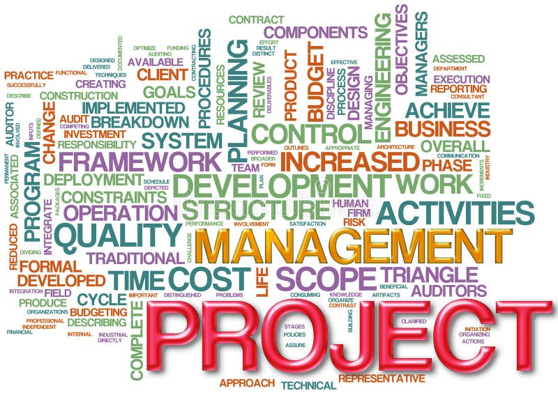 Wordcloud della gestione di progetti illustrazione vettoriale Wordcloud della gestione di progetti illustrazione vettoriale