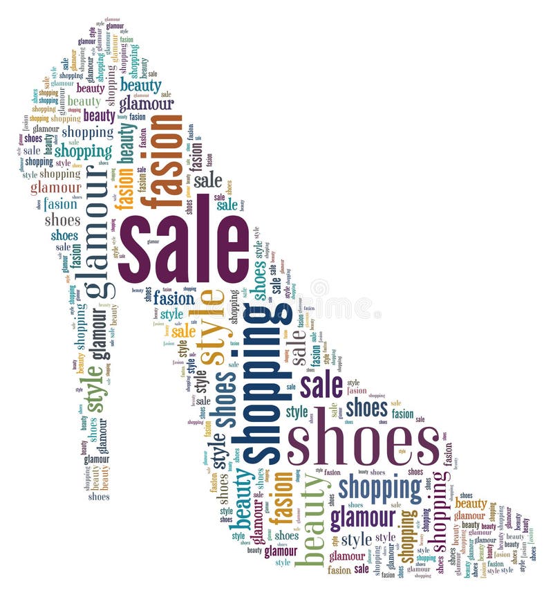 Wordcloud: silhouette of shoes