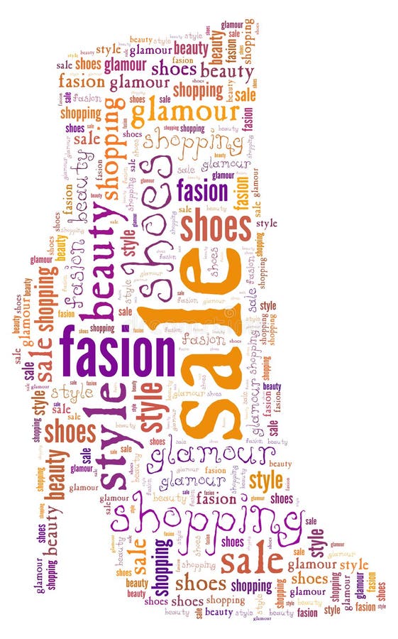 Wordcloud: silhouette of shoes