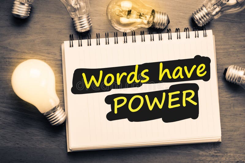 Words Have Power stock photo. Image of audience, inspiration 94738094