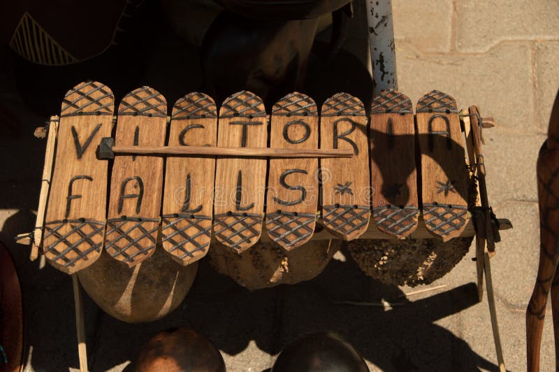 The words Victoria Falls engraved into marimba. creative and crafty for found in the city of Victoria Falls, Zimbabwe. The words Victoria Falls engraved into marimba. creative and crafty for found in the city of Victoria Falls, Zimbabwe