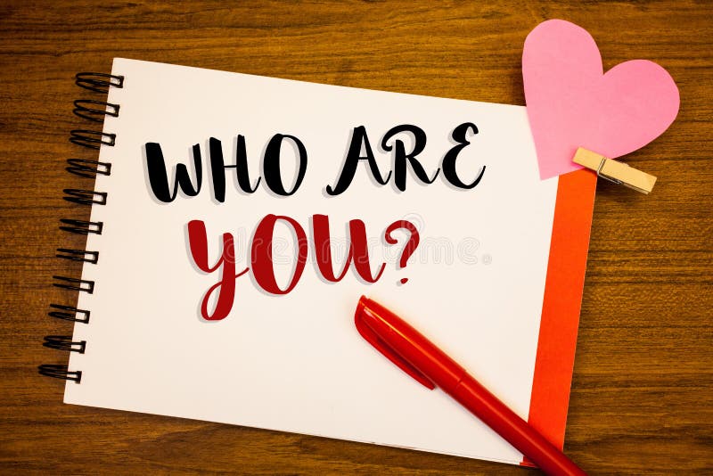 Word writing text Who Are You Question. Business concept for Introduce or Identify Yourself Tell your Personal Story royalty free stock photo Word writing text Who Are You Question. Business concept for Introduce or Identify Yourself Tell your Personal Story royalty free stock photo