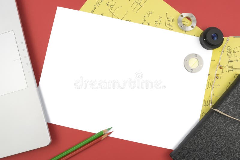 Work-area of a scientist, engineer and optics hardware developer royalty free stock photos Work-area of a scientist, engineer and optics hardware developer royalty free stock photos
