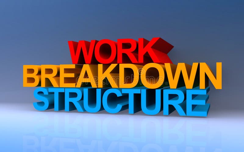 Work breakdown structure on blue stock illustration