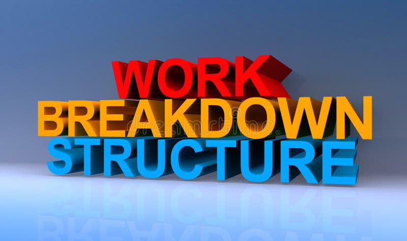 Work breakdown structure on blue stock illustration