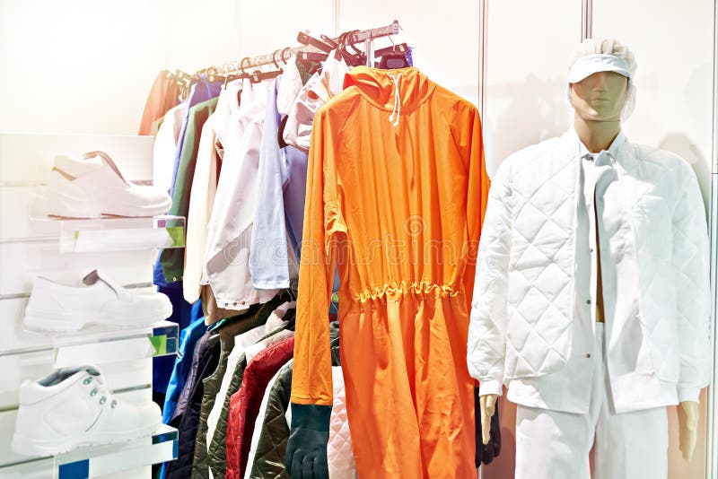 Work clothes in store stock photo. Image of clothes 161355882