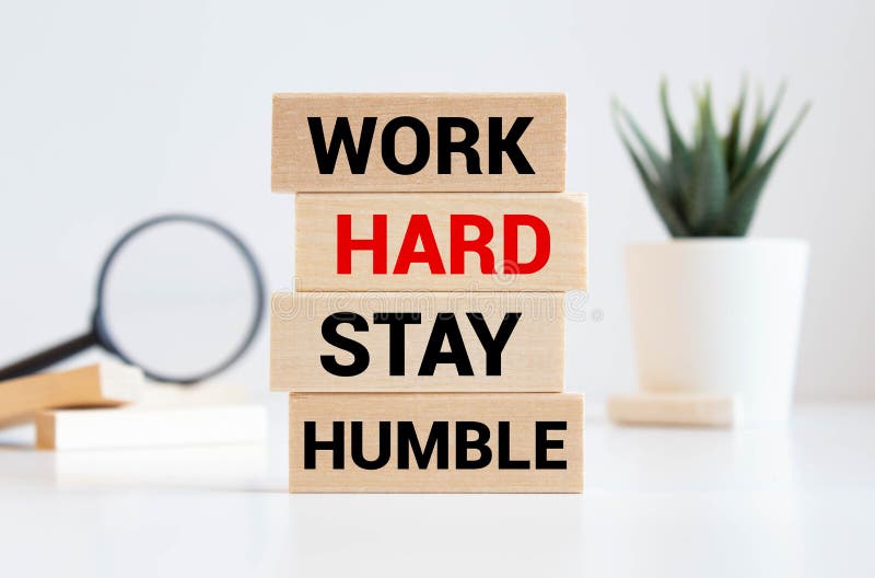 Work hard stay humble hanging light box sign board