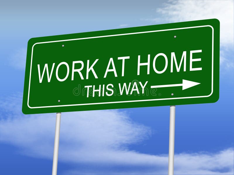 Work at Home Road Sign