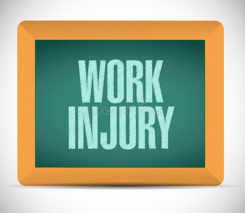 work injury board sign illustration design