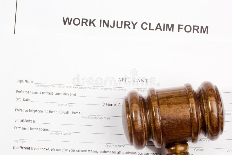 Work Injury Claim Form royalty free stock photography Work Injury Claim Form royalty free stock photography