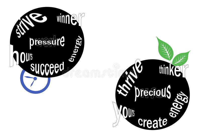 Work life balance royalty free illustration