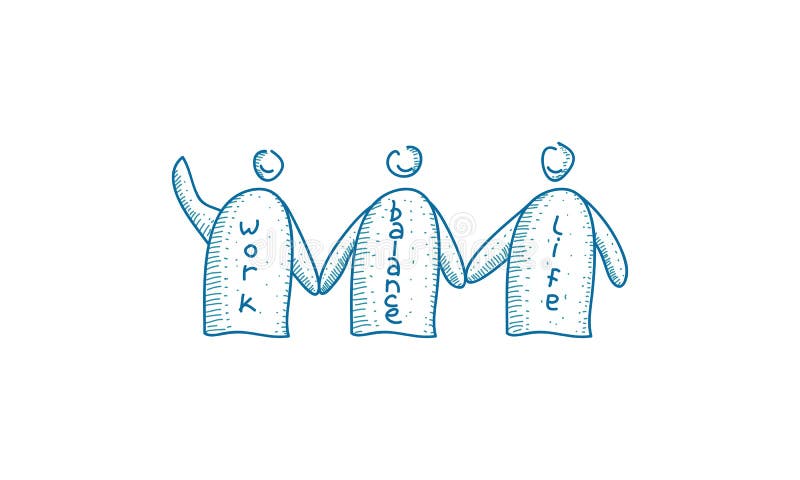 Work Life Balance Template stock illustration