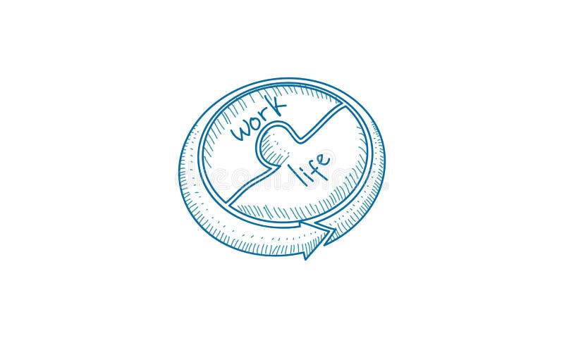 Work Life Balance Template vector illustration
